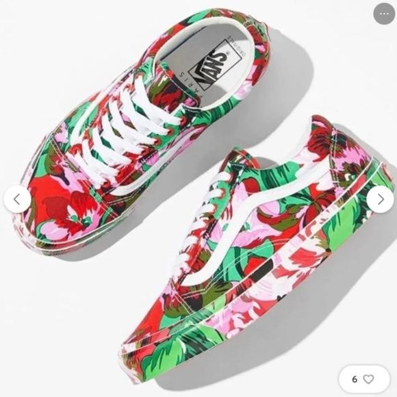 ***RARE - BEST DEAL YOU WILL FIND*** VANS OLD SKOOL KENZO FLORAL RED 5.5M/7W - Picture 2 of 2